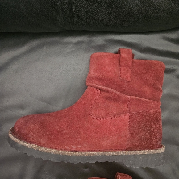 Birkenstock Luton PORT RED SUEDE ANKLE BOOTS Sz 36 Eu 5/5.5US - Picture 12 of 13